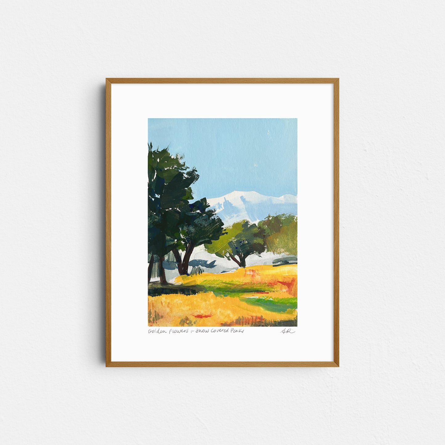 8 x 10 Golden Flowers Art Print