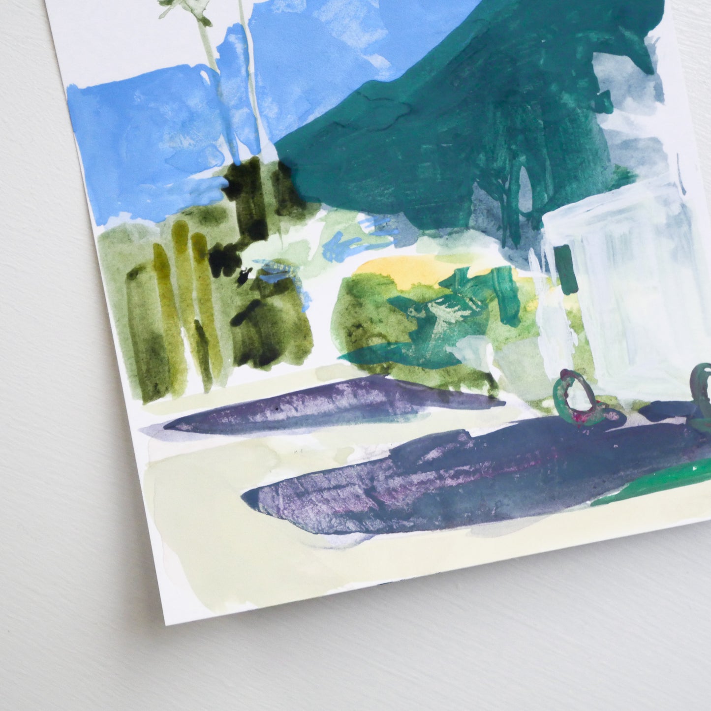 detail of palm springs painting brushwork