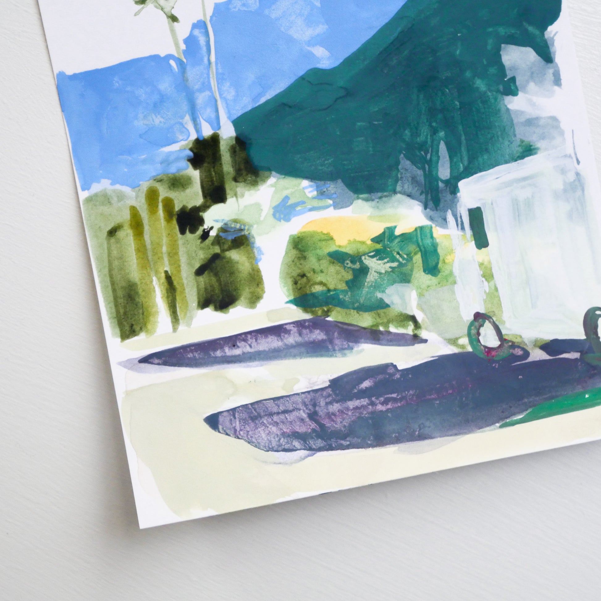 detail of palm springs painting brushwork